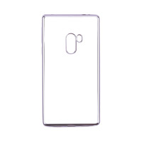 Прозрачный силиконовый чехол для Xiaomi Mi Mix с глянцевой окантовкойСеребряный