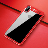 TPU чехол Rock Clarity Series для Apple iPhone X (5.8")Красный / Red