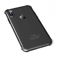 TPU чехол ROCK Fence series для Apple iPhone X (5.8")Черный / Transparent black