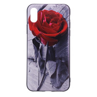 TPU чехол OMEVE Pictures для Apple iPhone X (5.8")Роза красная