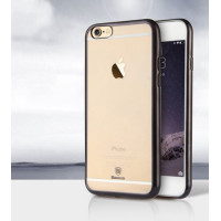 Прозрачный силиконовый чехол для Apple iPhone 6/6s plus (5.5") с глянцевой окантовкойСерый