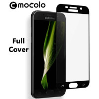 Защитное цветное стекло Mocolo (CP+) на весь экран для Samsung A320 Galaxy A3 (2017)Черный