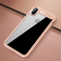 TPU чехол Rock Clarity Series для Apple iPhone X (5.8")Розовый / Pink