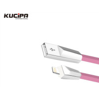 Дата кабель Kucipa K171 плоский USB to Lightning (2.5A) (120см)Розовый