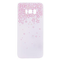 TPU чехол матовый soft touch для Samsung G950 Galaxy S8Цветы Розовый
