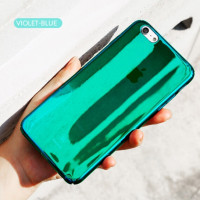 Пластиковая накладка Baseus Glass Case для Apple iPhone 6/6s (4.7")Violet-Blue