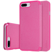 Кожаный чехол (книжка) Nillkin Sparkle Series для Apple iPhone 7 plus / 8 plus (5.5")Розовый