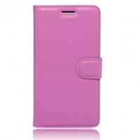 Кожаный чехол (книжка) Wallet с визитницей для Meizu M5Фиолетовый