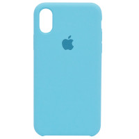 Оригинальный силиконовый чехол для Apple iPhone X (5.8") (very high copy)Голубой / Sky Blue