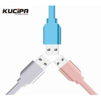 Дата кабель Kucipa K178 плоский USB to MicroUSB (2.5A) (100см)Розовый