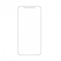 Защитное цветное стекло Baseus 0.3mm Silk-screen 3D Arc Tempered Glass для Apple iPhone X (5.8")Белый