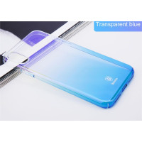Пластиковая накладка Baseus Glaze Ultrathin для Apple iPhone X (5.8")Синий / Transparent Blue
