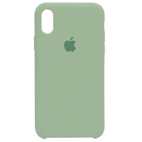 Оригинальный силиконовый чехол для Apple iPhone X (5.8") (very high copy)Зеленый / Green