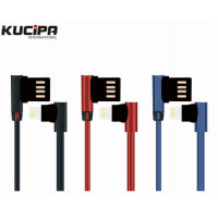 Дата кабель Kucipa K184 MVP угловой круглый USB to Lightning (2.5A) (100см)Красный