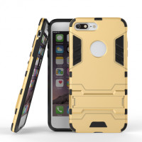Ударопрочный чехол-подставка Transformer для iPhone 7 plus / 8 plus (5.5") мощной защитой корпусаЗолотой / Champagne Gold