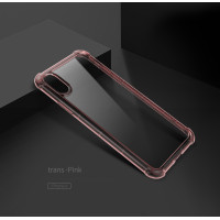 TPU чехол ROCK Fence Pro series для Apple iPhone X (5.8")Розовый / Transparent pink