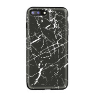 TPU чехол Rock Origin Series (Textured marble) для Apple iPhone 7 plus / 8 plus (5.5")Черный / Black marble