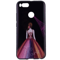TPU чехол Magic Girl со стразами для Apple iPhone 7 plus / 8 plus (5.5")Черный / Париж