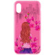 TPU чехол Magic Girl со стразами для Apple iPhone X (5.8")Розовый / Сакура