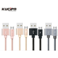 Дата кабель Kucipa K175 плетеный USB to MicroUSB (2.5A) (150см)Розовый / Rose Gold