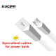 Дата кабель Kucipa K180 плоский USB to MicroUSB (2.5A) (20см)Белый