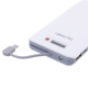 Портативное зарядное устройство SunPin D90 c LCD дисплеем (9000mAh 1USB+ встроенный кабель microUSB)Белый / Красный