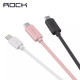 Кабель ROCK USB to Type-CРозовый / Rose Gold