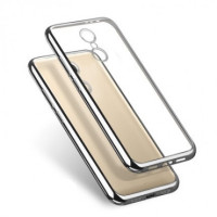 Прозрачный силиконовый чехол для Xiaomi Redmi 4 с глянцевой окантовкойСеребряный