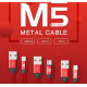 Кабель ROCK M5 Metal MicroUSBКрасный / Red