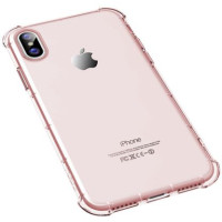 TPU чехол ROCK Fence S series для Apple iPhone X (5.8")Розовый / Transparent pink