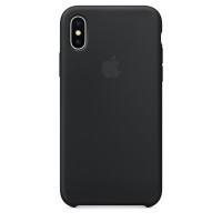 (Copy) Оригинальный силиконовый чехол для Apple iPhone X (5.8")Черный / Black