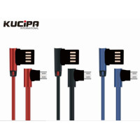 Дата кабель Kucipa K184 MVP угловой круглый USB to MicroUSB (2.5A) (100см)Синий