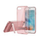 TPU чехол ROCK Slim Jacket с функцией подставки для Apple iPhone 7 / 8 (4.7") Розовый / Transparent pink