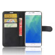 Кожаный чехол (книжка) Wallet с визитницей для Meizu M5sЧерный