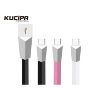 Дата кабель Kucipa K180 плоский USB to Type-C (3A) (20см)Белый