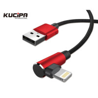 Дата кабель Kucipa K170 MVP угловой круглый USB to Lightning (2.5A) (120см)Красный
