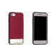 Кожаная накладка с металлической вставкой ROCK Elite Series для Apple iPhone 7 / 8 (4.7")Красный / Red