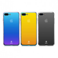 Пластиковая накладка Baseus Glass Case для Apple iPhone 7 plus / 8 plus (5.5")Stream Gold
