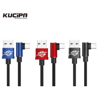 Дата кабель Kucipa K170 MVP угловой круглый USB to Type-C (3A) (120см)Красный