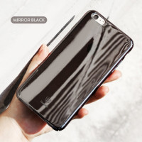 Пластиковая накладка Baseus Glass Case для Apple iPhone 6/6s plus (5.5")Черный Mirror