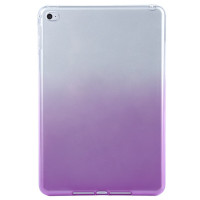 Чехол-накладка силиконовый фиолетовый градиентный прозрачный для планшета Apple iPad mini 4 A1538 A1550 (iPad mini 4 Wi-Fi + Cellular) BUMPER PURPLE GRADIENT CLEAR