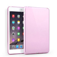 Чехол-накладка силиконовый розовый прозрачный для планшета Apple iPad mini 4 A1538 A1550 (iPad mini 4 Wi-Fi + Cellular) BUMPER PINK CLEAR