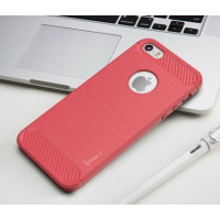 Чехол-накладка iPaky SLIM TPU ROSE RED для смартфона Apple iPhone 5, Apple iPhone 5S и Apple iPhone SE Цвет: ТЕМНО РОЗОВЫЙ