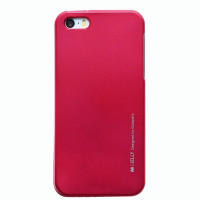 Чехол-накладка Mercury iJelly Metal series ROSE RED для смартфона Apple iPhone 5, Apple iPhone 5S и Apple iPhone SE Цвет: ТЕМНО РОЗОВЫЙ (МАЛИНОВЫЙ)