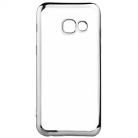 Прозрачный Силиконовый (TPU) Чехол-накладка для смартфона Samsung Galaxy A5 2017 SM-A520F с Серебряной окантовкой